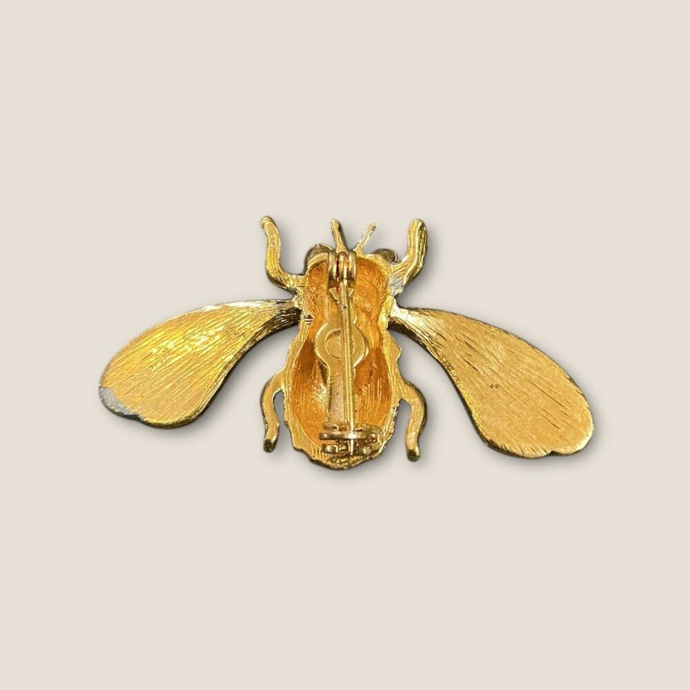 Vintage Colorful Bee Brooch Enamel Pin Insect Jewelry - Picture 5 of 6